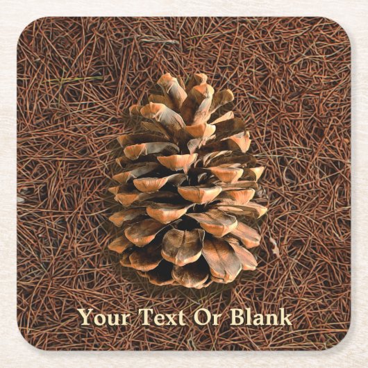 針盤の松落ちた錐 スクエアペーパーコースター (正面)