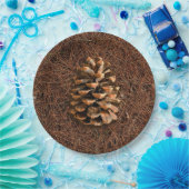 針盤の松落ちた錐 ペーパープレート (パーティー)