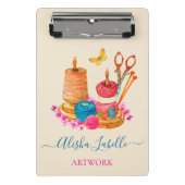 針糸カラフルファッション設計者のクレフター ミニクリップボード (正面)