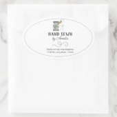 針糸ハンドレット裁縫 楕円形シール (バッグ)