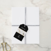 針糸ブラック及び金ゴールドギフトラベル ギフトタグ (より糸付き)