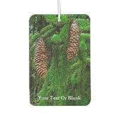 針葉樹のコーンと針 カーエアーフレッシュナー (正面)