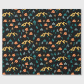 針葉樹の森のキャンプで夜 ラッピングペーパー (フラット)