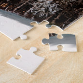 針葉樹モミ松の木雪の森サンライズ自然 ジグソーパズル (側面)