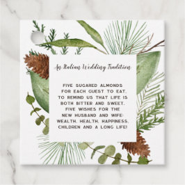 針葉樹素朴枝パインコーン結婚ズ フェイバータグ