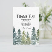 針葉樹、松の木、常緑樹 サンキューカード (スタンド正面)