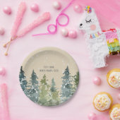 針葉樹、松の木、常緑樹 ペーパープレート (パーティー)