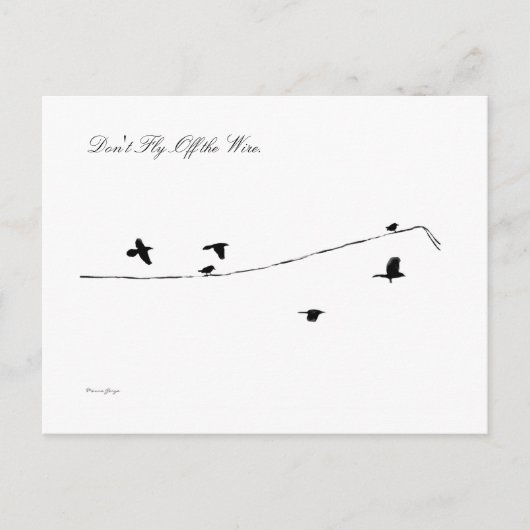 針金から飛び去るな ポストカード (正面)