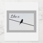 針金に包まれた鳥のように ワインラベル (シングルラベル)