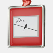 針金に鳥のように – Leonard Cohen メタルオーナメント (左)