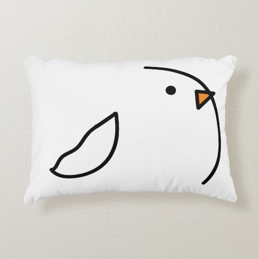 針金の上に3羽の鳥 アクセントクッション (正面)