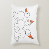 針金の上に3羽の鳥 アクセントクッション (正面(垂直))