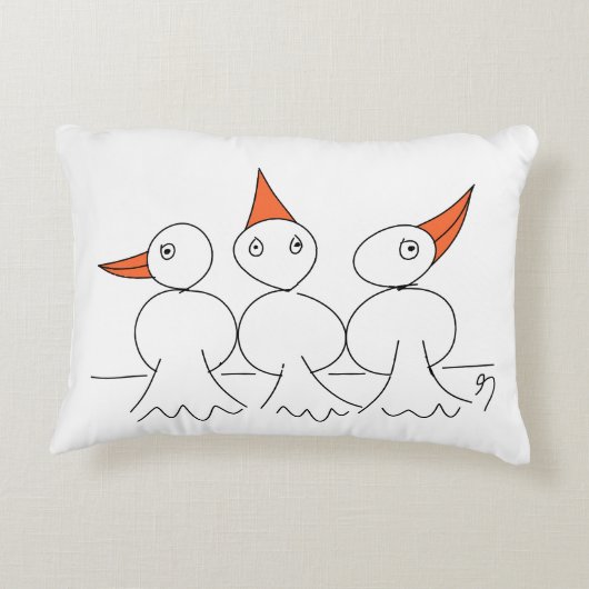 針金の上に3羽の鳥 アクセントクッション (裏面)