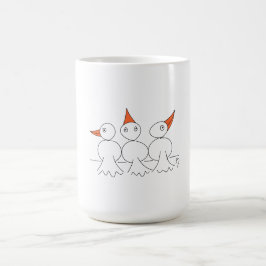 針金の上に3羽の鳥 コーヒーマグカップ