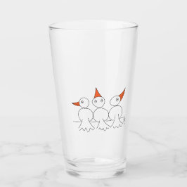 針金の上に3羽の鳥 タンブラーグラス