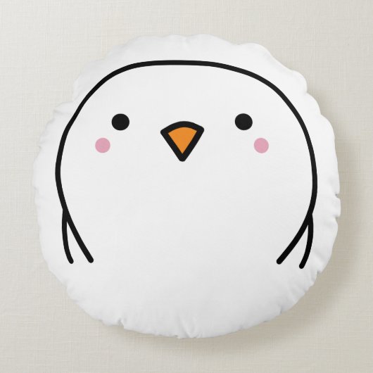 針金の上に3羽の鳥 ラウンドクッション (正面)