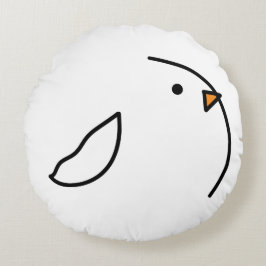 針金の上に3羽の鳥 ラウンドクッション