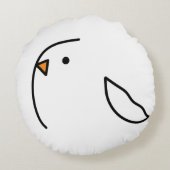 針金の上に3羽の鳥 ラウンドクッション (裏面)