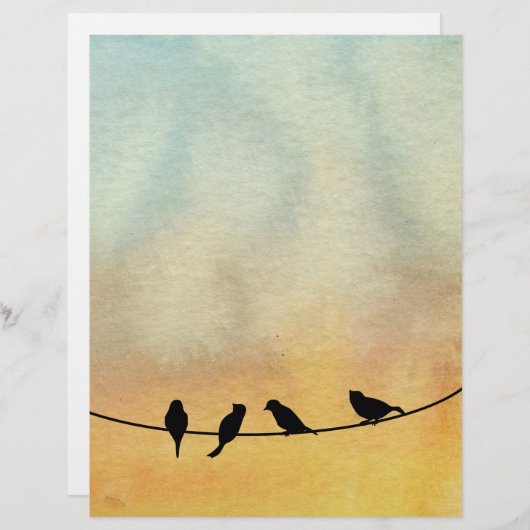 針金の上の鳥 (正面/裏面)