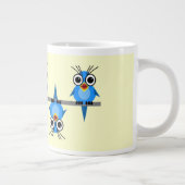 針金の上の鳥 ジャンボコーヒーマグカップ (右)