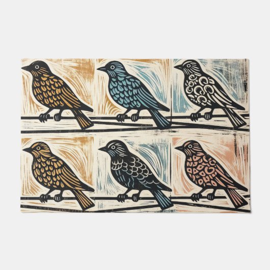 針金の上の鳥 ドアマット (正面)