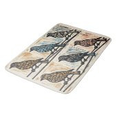 針金の上の鳥 バスマット (アングル)