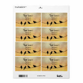 針金の上の鳥 ラベル (フルシート)