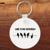 針金の上の鳥 – 敢えて行違うく キーホルダー (正面)