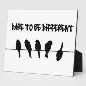 針金の上の鳥 – 敢えて行違うく フォトプラーク (側面)