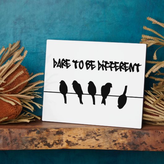 針金の上の鳥 – 敢えて行違うく フォトプラーク (側面)