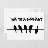 針金の上の鳥 – 敢えて行違うく ポストカード (正面/裏面)