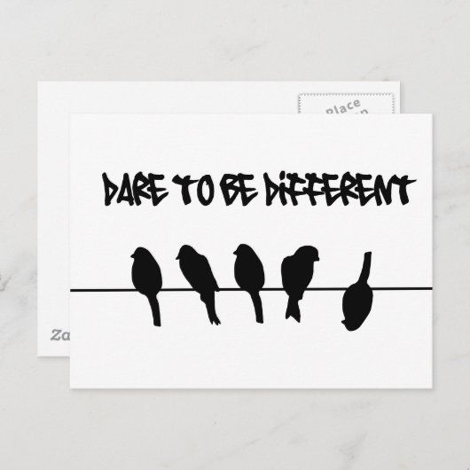 針金の上の鳥 – 敢えて行違うく ポストカード (正面/裏面)