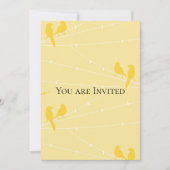 針金の上の黄色い鳥 招待状 (正面)