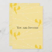針金の上の黄色い鳥 招待状 (正面/裏面)