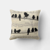 針金上の鳥2 クッション (裏面)