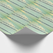 針金上の鳥、ヴィンテージ青空。 ラッピングペーパー (角)