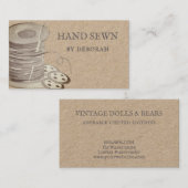 針&ねじ手縫いヴィンテージタイポグラフィクラフト 名刺 (正面/裏面)