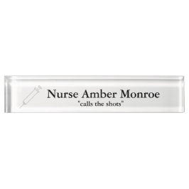 "針"のパーソナライズなネームプレート デスクネームプレート