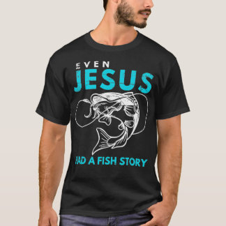 釣おもしろいり人イエス Tシャツ