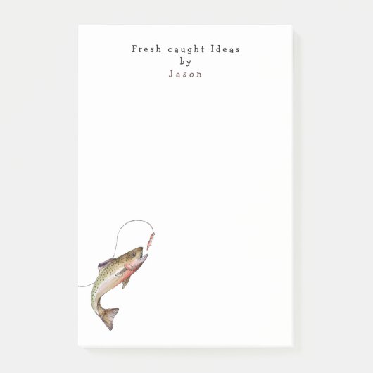 釣おもしろいり人魚釣りパーソナライズされた ポストイット (正面)
