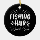 釣おもしろいり人、魚釣り毛は気に セラミックオーナメント (正面)