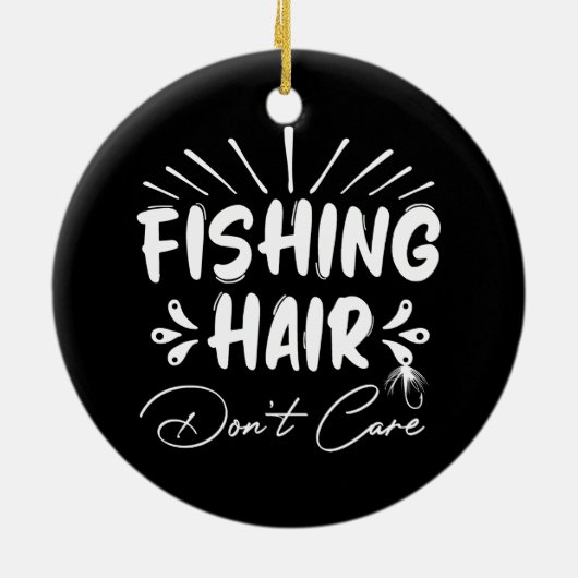 釣おもしろいり人、魚釣り毛は気に セラミックオーナメント (裏面)