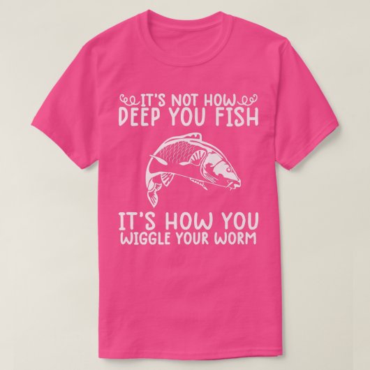 釣おもしろいりTシャツの男性魚釣りギフト Tシャツ (デザイン正面)