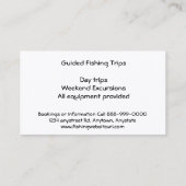 釣ざおおよびガイドのための巻き枠の名刺 名刺 (裏面)