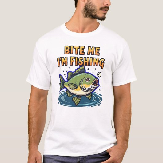 釣られてくれ  Tシャツ (正面)