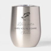 釣りおもしろい人ギフト、魚釣り引用文パーソナライズされた (正面)