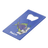 釣りおもしろい魚の漫画 クレジットカード栓抜き (正面アングル)