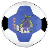 釣りおもしろい魚の漫画 サッカーボール (回転)