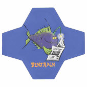 釣りおもしろい魚の漫画 サッカーボール (フラット)