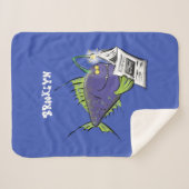 釣りおもしろい魚の漫画 シェルパブランケット (正面(横))